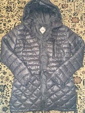 Spire By Galaxy Women’s Hooded Puffer Jacket Grey Medium Lightweight Long Sleeve