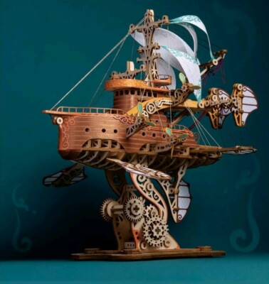 3D chinesisches Drachenschiff Boot Puzzle kreative Kits zum Selbermachen Spiel Spielzeug Raumschiff Geschenk