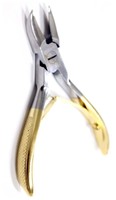 4.25 Golden Handled Stainless Steel Toenail Cutter With Spring Action Handles 4.25 Golden Handled Stainless Steel Toenail Cutter With Spring Action Handles