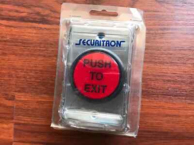New SECURITRON PB5  Exit  2'' Round Pushbutton w/ Light, Momentary, DPST, RED
