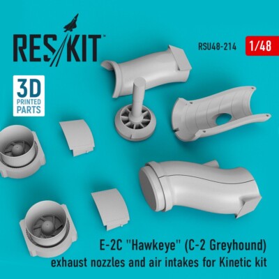 E-2C Hawkeye exhaust nozzles and air intakes for Kinetic 1/48 ResKit RSU48-0214