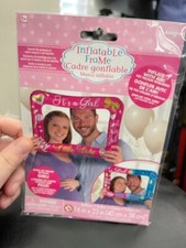 BABY SHOWER GENDER REVEAL Girl INFLATABLE FRAME  Party Supplies Pink Favor New 