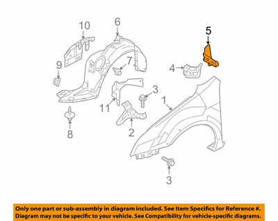Ford/Mercury OEM 2007-2012 Fusion/Milan rear fender bracket 6E5Z16K039A New NOS