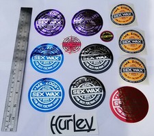 Sex Wax Stickers 14 Vintage 7 Foil 5 Vinyl 2 Hurley Stickers Made Ships Usa