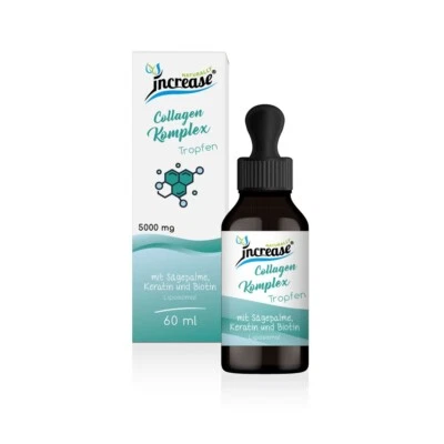 Increase Collagen Tropfen - 60ml - 5000mg Collagen pro Tagesdosis -Vegan