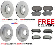 FOR KIA SPORTAGE 1.6 1.7 CRDI (2010-2016) FRONT & REAR BRAKE DISCS AND PADS- NEW