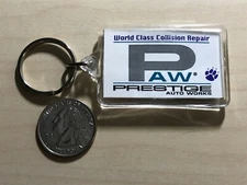 Paw Prestige Auto Works Milwaukee Wisconsin Plastic Keychain Key Ring #37598