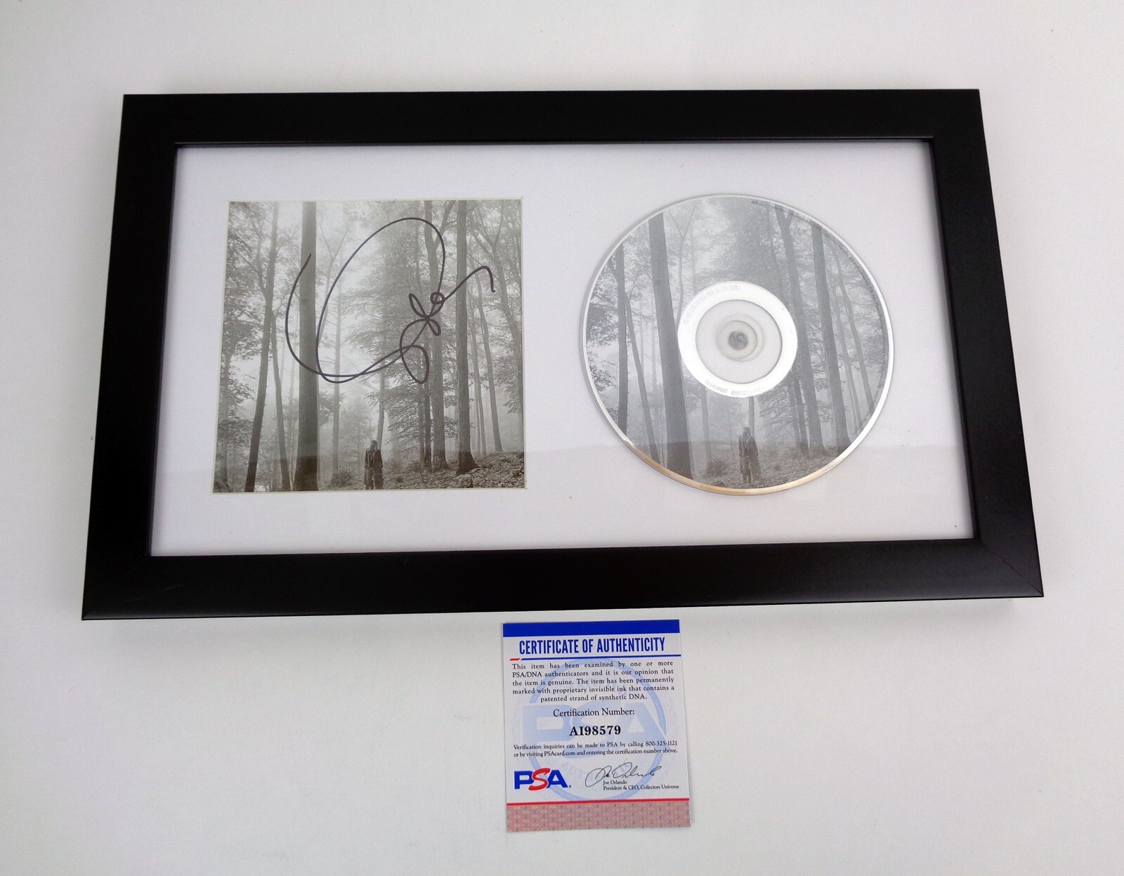 Taylor Swift Cardigan Signed Autograph Folklore CD Framed PSA/DNA COA E