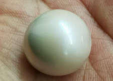 Huge 17mm South Sea Genuine White pinkish Round Loose Pearl full drilled 13BB
