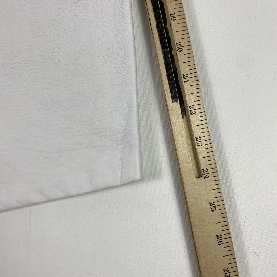 Falda de cuero Forenza vintage para mujer 6 blanco cintura alta lápiz hecha en Italia años 90 Foto 3 de 4