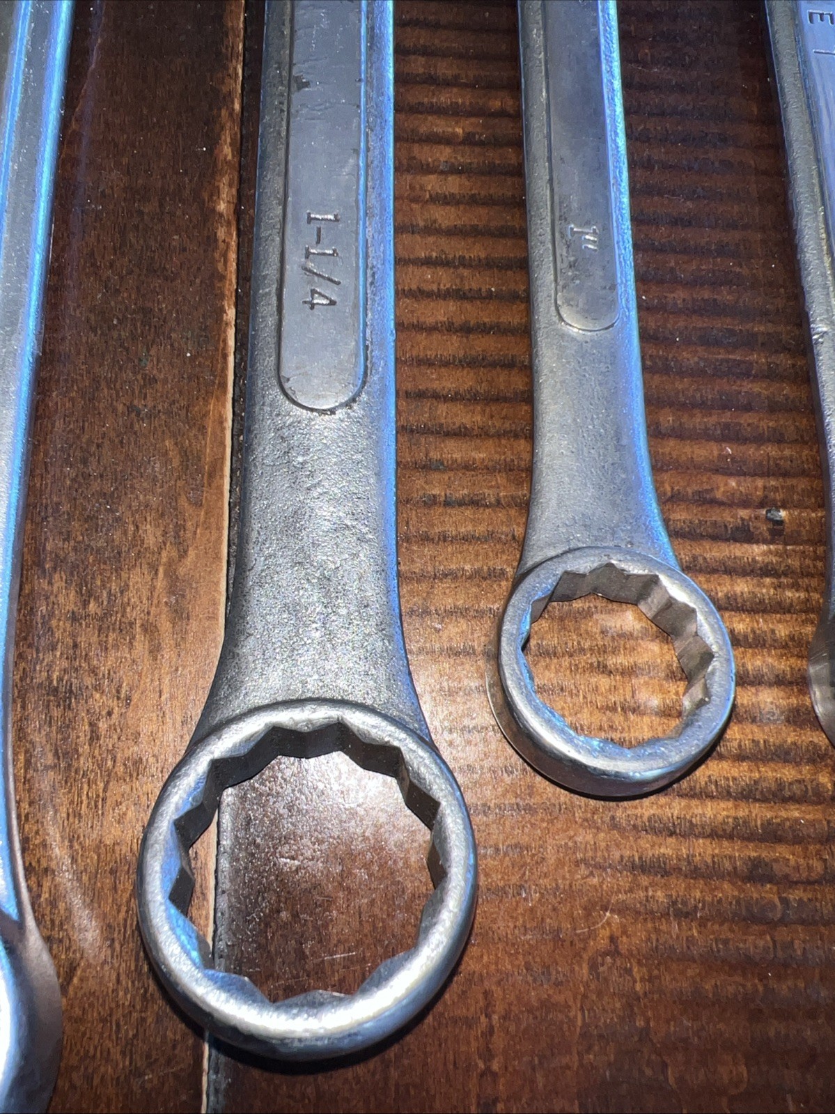 Lot Of 6 Wrenches. Evercraft 1-1/2" 1-3/8” 1-7 Large Open End Box End 12 Point