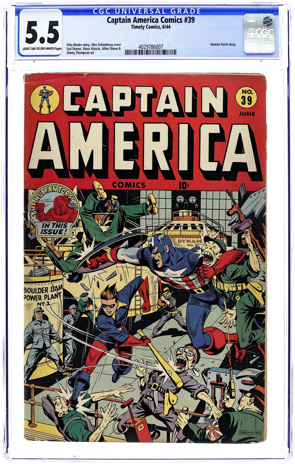 Captain America Comics #39 CGC 5.5 1944 4029786007