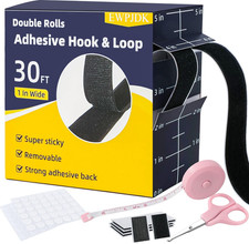 30Ft X 1 Inch Hook and Loop Tape Strips with ...