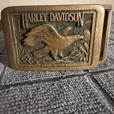 Heritage Harley Davidson Solid Bronze Belt Buckle ( Very Rare ) Great Cond &hellip;
