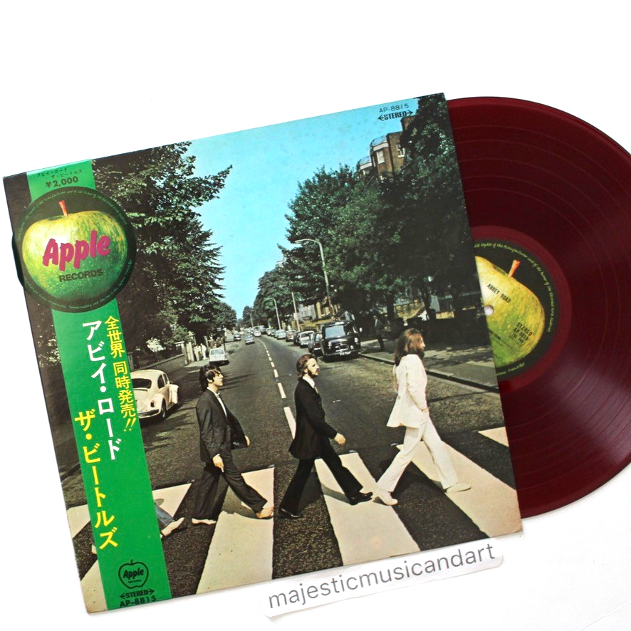 ORIGINAL 1969 RED VINYL THE BEATLES ABBEY ROAD LP APPLE JAPAN RARE