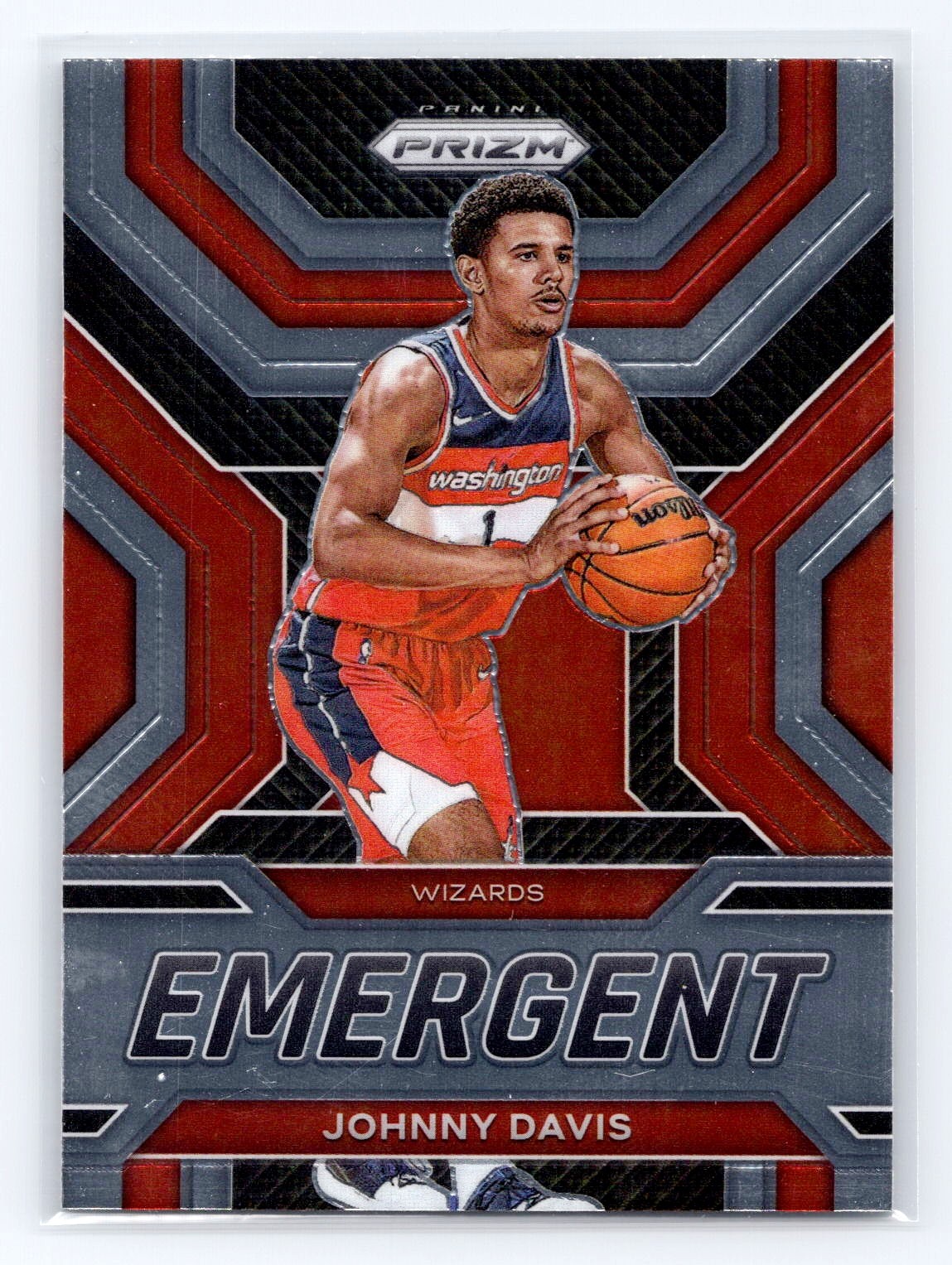 2022-23 Panini Prizm #13 Johnny Davis Emergent Prizms Silver