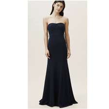 New BHLDN Delilah Dress WATTERS & WATTERS $285 SIZE 4 Navy Maxi Strapless Gown