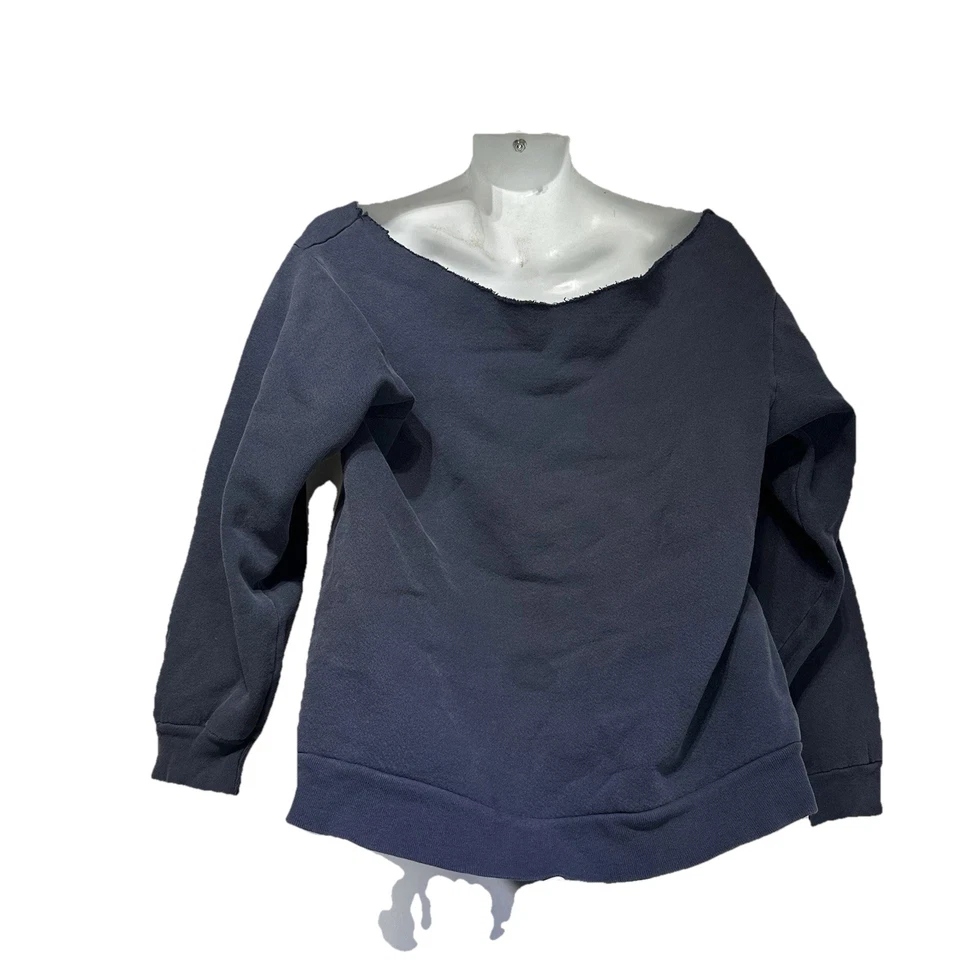 Vintage 90s DC Shoes off the shoulder Oversized distressed Sweatshirt Y2K Skater - Image 2 of 2