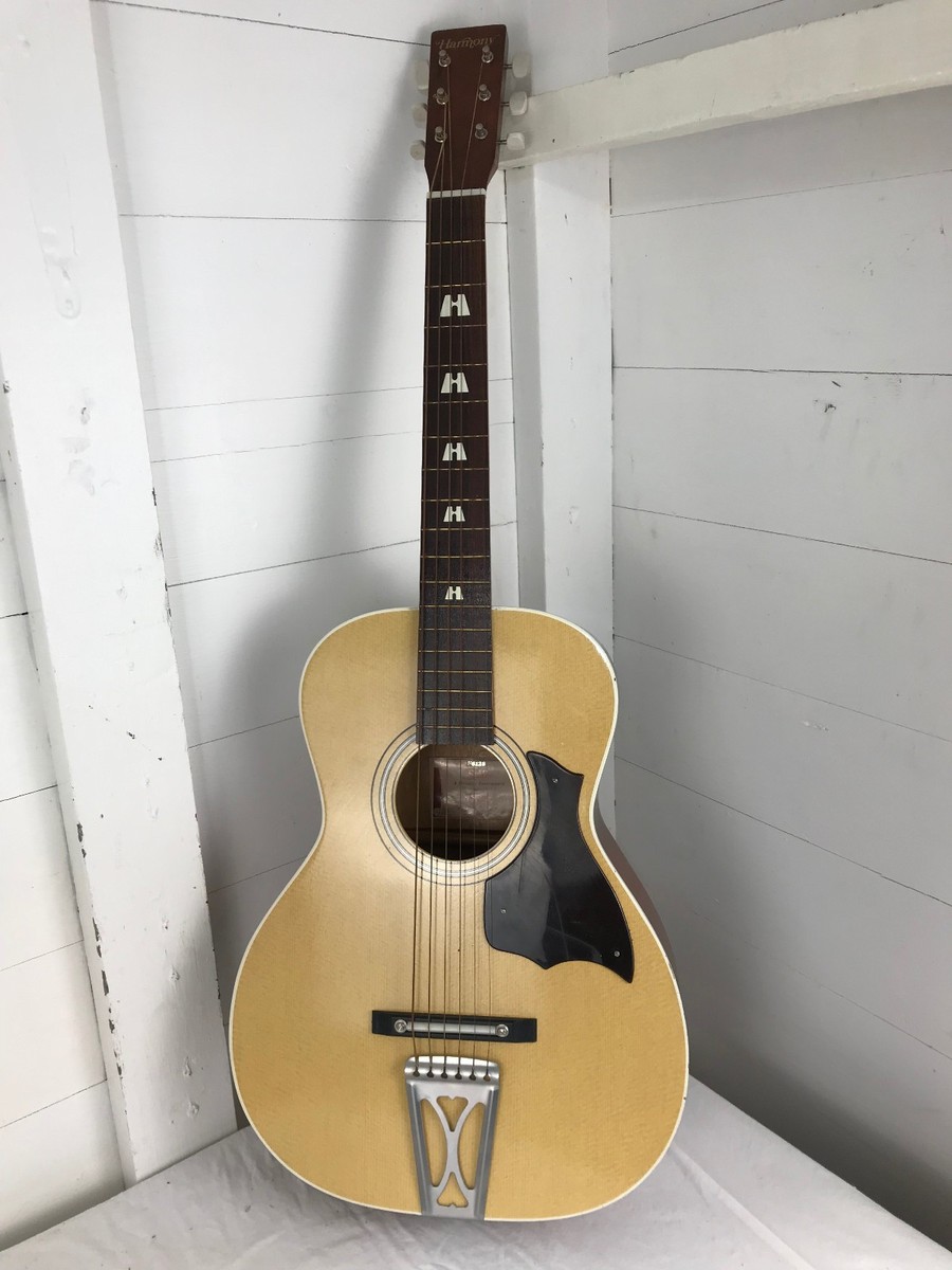 1970s Harmony Stella Acoustic Guitar w/ Case, Strap, Capo & Pick
