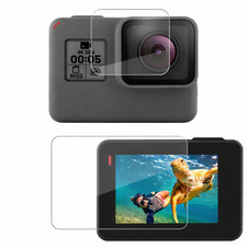 Tempered Glass Screen Protector For Black Go Pro Hero 7 6 5 Lens Camera + LCD