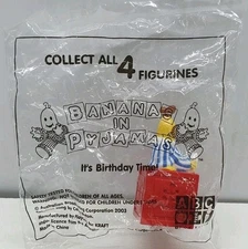 Bananas In Pyjamas It's Birthday Time Box B2 Mini Figure ABC 2003 NIB New Bag