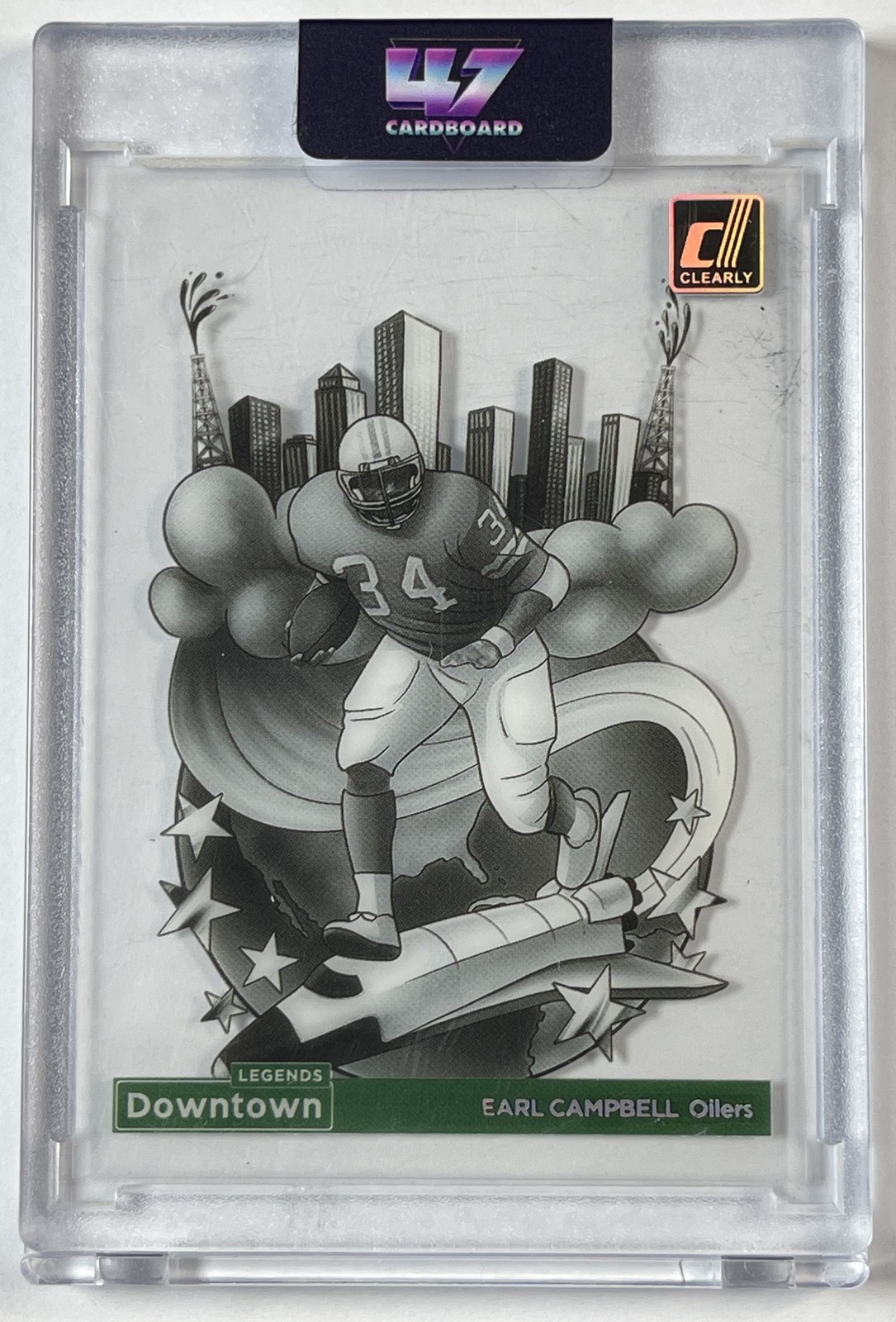 EARL CAMPBELL 2024 PANINI CLEARLY DONRUSS #3 DOWNTOWN LEGENDS OILERS SP