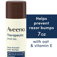 Aveeno Therapeutic Shave Gel for Dry Skin with Oat Vitamin E, Shaving Cream