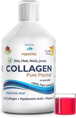 Swedish Nutra Marine Collagen Drink 10.000mg with Vitamin C+ Anti-Aging Liquid