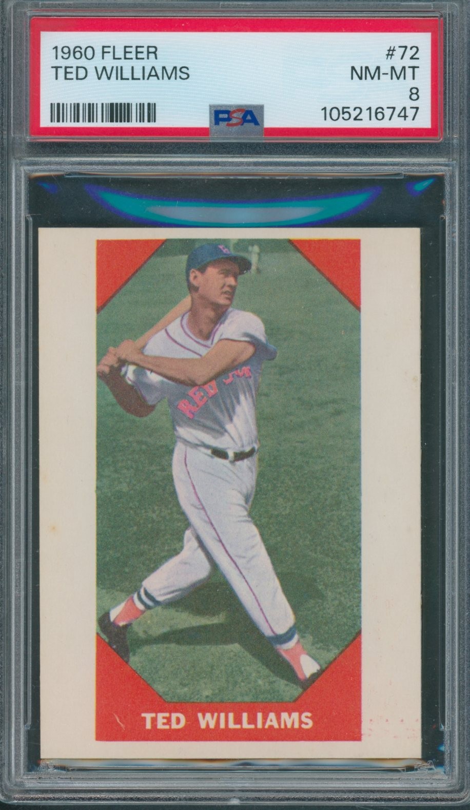 1960 Fleer #72 Ted Williams PSA NM-MT 8 *6747