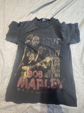 Vintage Bob Marley Roxy Theatre 1975 Concert T-Shirt Distressed Reggae Tee