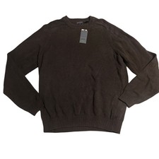 Arrow Sweater Classic Tight Knit Dark Sage Green Crew Neck Mens Medium NEW NWT