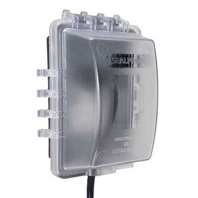 Sealproof 1-Gang Weatherproof In Use Outlet Cover | Standard, Clear Frost 