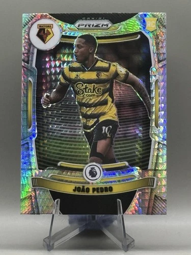 Joao Pedro Chelsea 2021-22 Panini EPL Prizm Hyper Prizm RC (Watford kit) Brazil