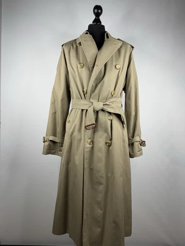 Burberry trench uomo cappotto due file beige taglia 54