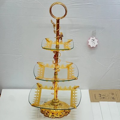 3 Etagen Kuchenständer Gold | Dessert Cupcake Ständer | Hochzeit Nachmittagstee Display