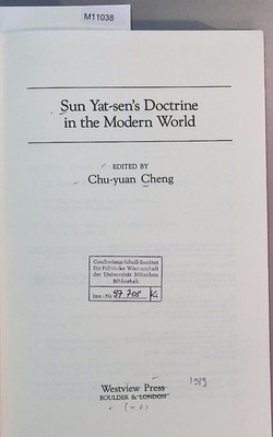Sun Yat-sen's Doctrine In The Modern World. Cheng, Chu-yuan, Hung-chao Tai  und