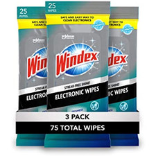 Pre-Moistened Electronics Wipes, Streak-Free Shine, 75 Count Total
