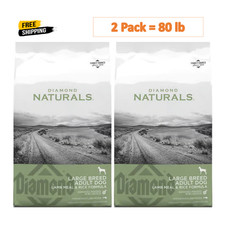 2 Pack,Diamond Naturals Large Breed Adult - Lamb Meal & Rice Formul, 40 lb Bag 0.76 per pound