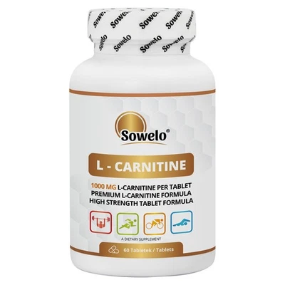 L-Carnitine 1000mg – Brûleur de Graisse, Anticatabolique, Antioxydant – Sowelo - Photo 1/4