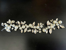 Bridal Hair Vine, Pearl Crystal Rhinestone