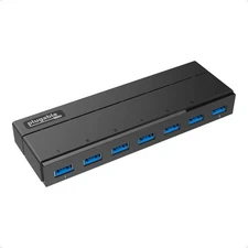 Plugable 7-Port USB 3.0 Hub with 36W Power Adapter - Driverless