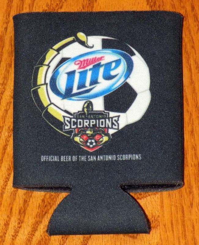 SAN ANTONIO SCORPIONS NASL MILLER LITE KOOZIE 2013