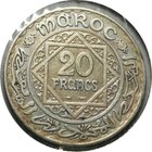 elf Morocco French Protectorate 20 Francs 1933 AH 1352  Silver  558 — photo 1