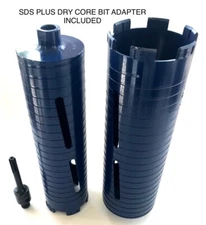 2” & 3" Dry Diamond Core Drill Bit with SDS Plus Adapter fits bosch hilti
