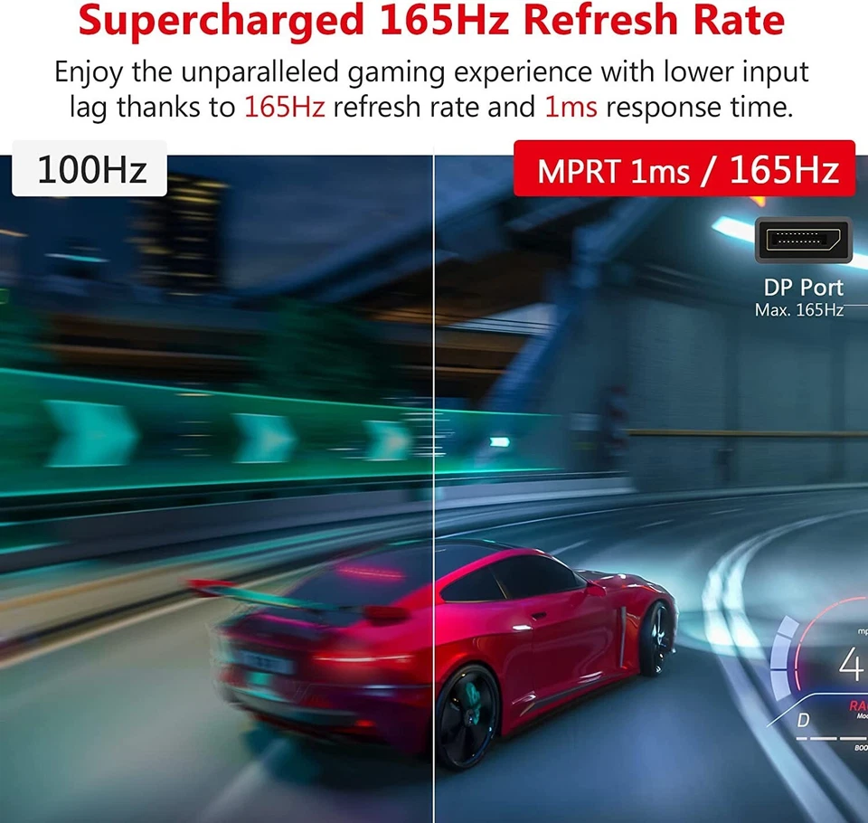 Z-EDGE UG27Q 27" 2K 2560x1440 QHD 165Hz 1ms Curved Gaming Monitor, FreeSync - Image 2 of 4