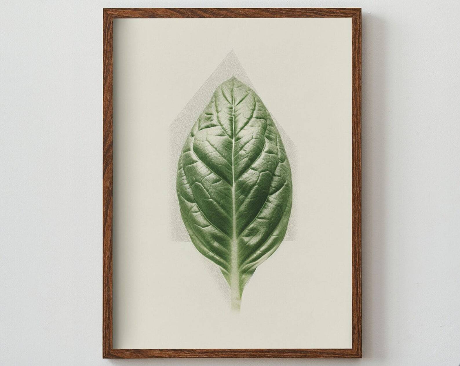 Basil Leaf Herb Poster Oil Painting Artwork Print At Home Wall Art Wall Art