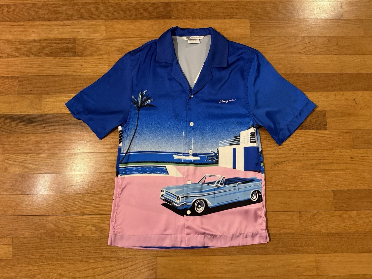 トップス HIROSHI NAGAI for GP L/S Oversized Tee New S Zara Hiroshi Nagai Pop Art Paradise Car Print Shirt