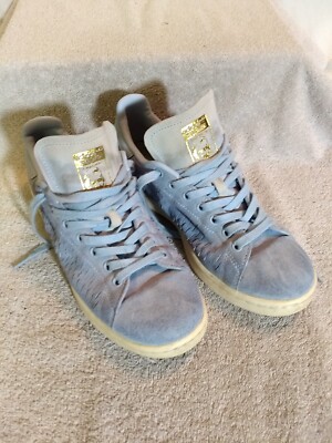 Adidas Womens Stan Smith 'Light Blue' Casual Sneakers, Size: