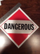(1) J.J Inc Dangerous, Vinyl Sticker-10-3/4" x 10-3/4"