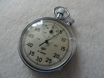 Vintage Russian 16 Jewels Agat Mechanical Wind Up Stopwatch | eBay